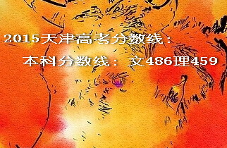 2015天津高考本科分数线文486理459